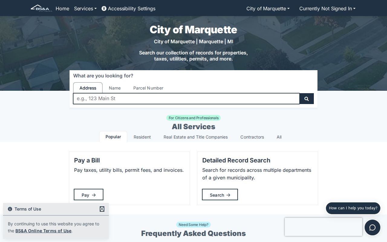 Marquette residents directory assessor property search